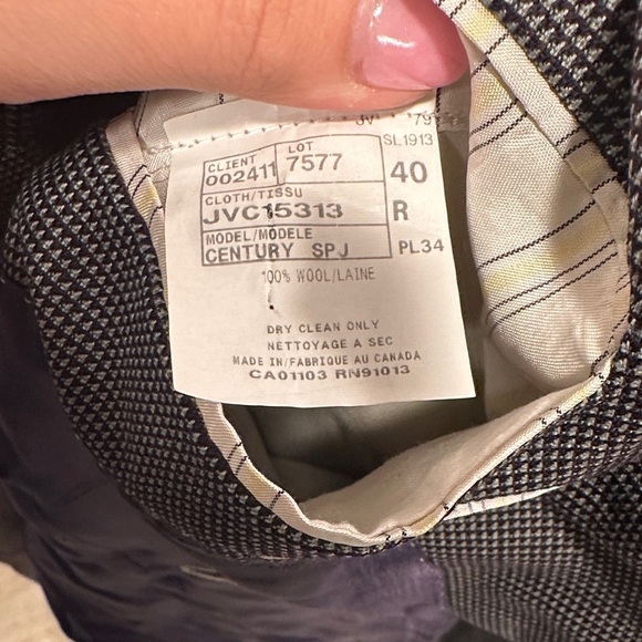 Men's Charcoal Blazer - Picture 5 of 5